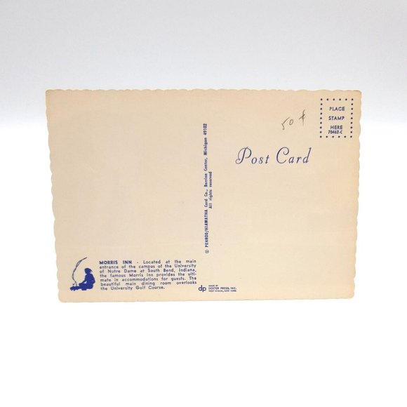 Morris Inn University of Notre Dame South Bend Indiana Vintage Postcard Campus - Picture 2 of 2